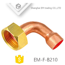 EM-F-B210 Elbow copper pipe fitting with hex female thread